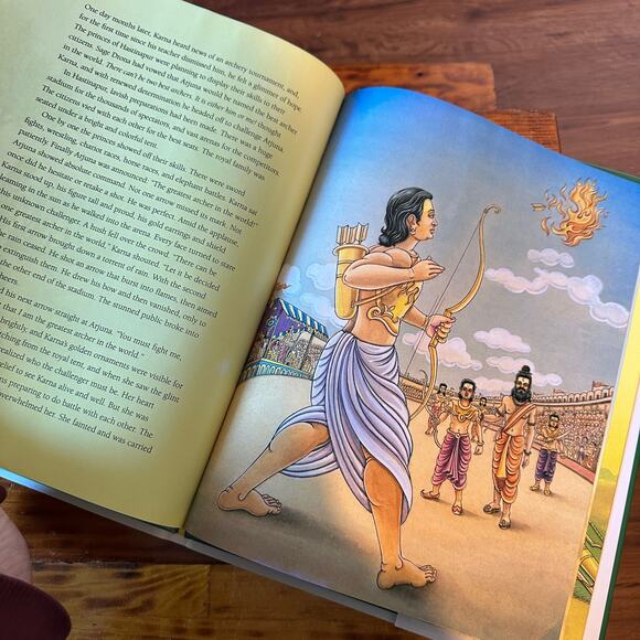 Karna The Greatest Archer In The World Indian Stories For Children Hardcover - Picture 8 of 11